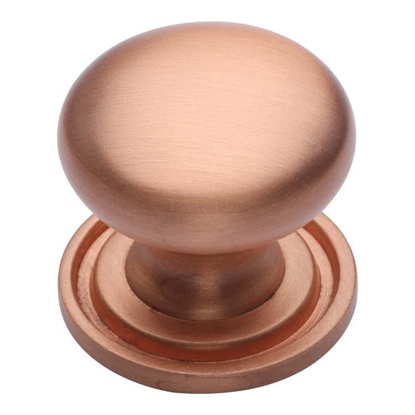 C2240 25-SRG • 25 x 25 x 23mm • Satin Rose Gold • Heritage Brass Mushroom Cabinet Knob